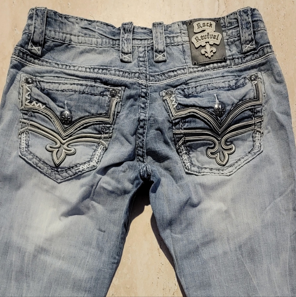 Men's Rock Revival Jeans Size 34W/30L Boot Cut